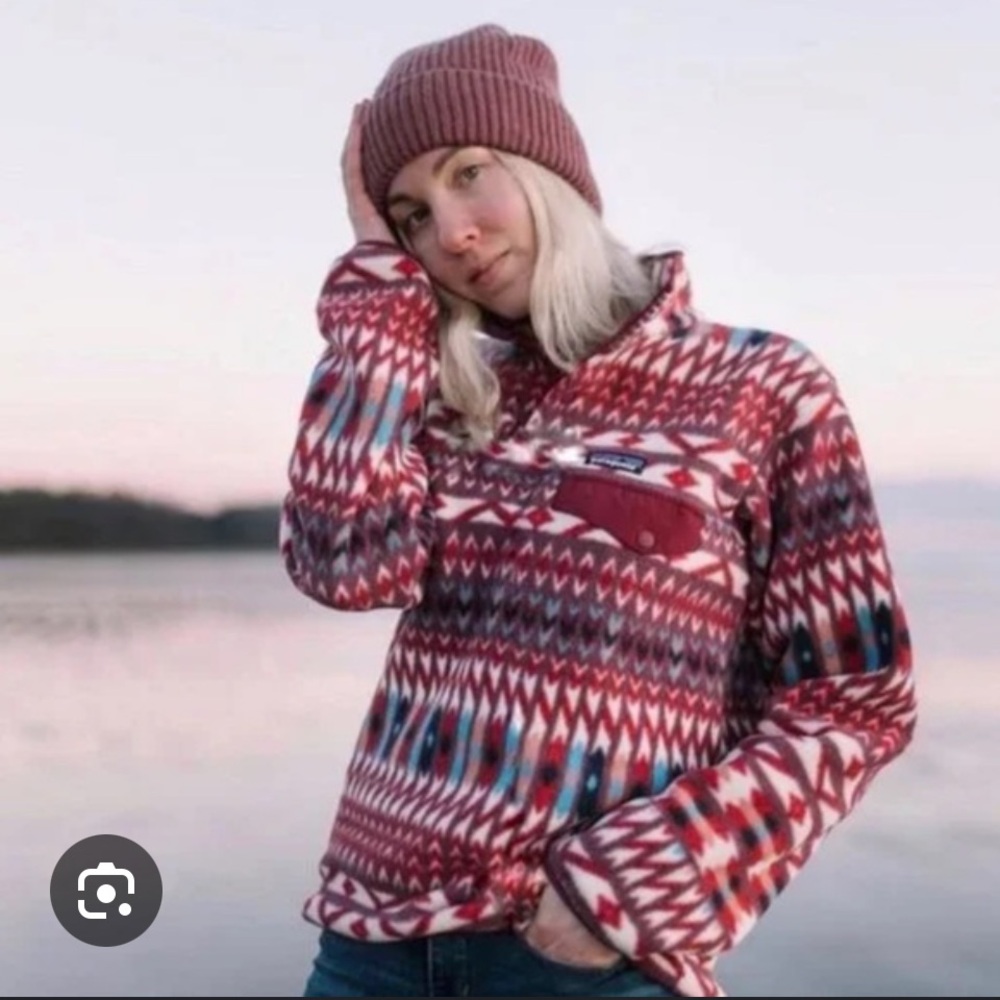 PATAGONIA Kuta Klash Lightweight Snap-T Synchilla Pullover Aztec Size Small - Picture 14 of 14
